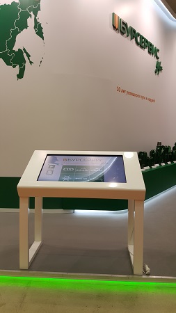 Сенсорный стол для компании Бурсервис